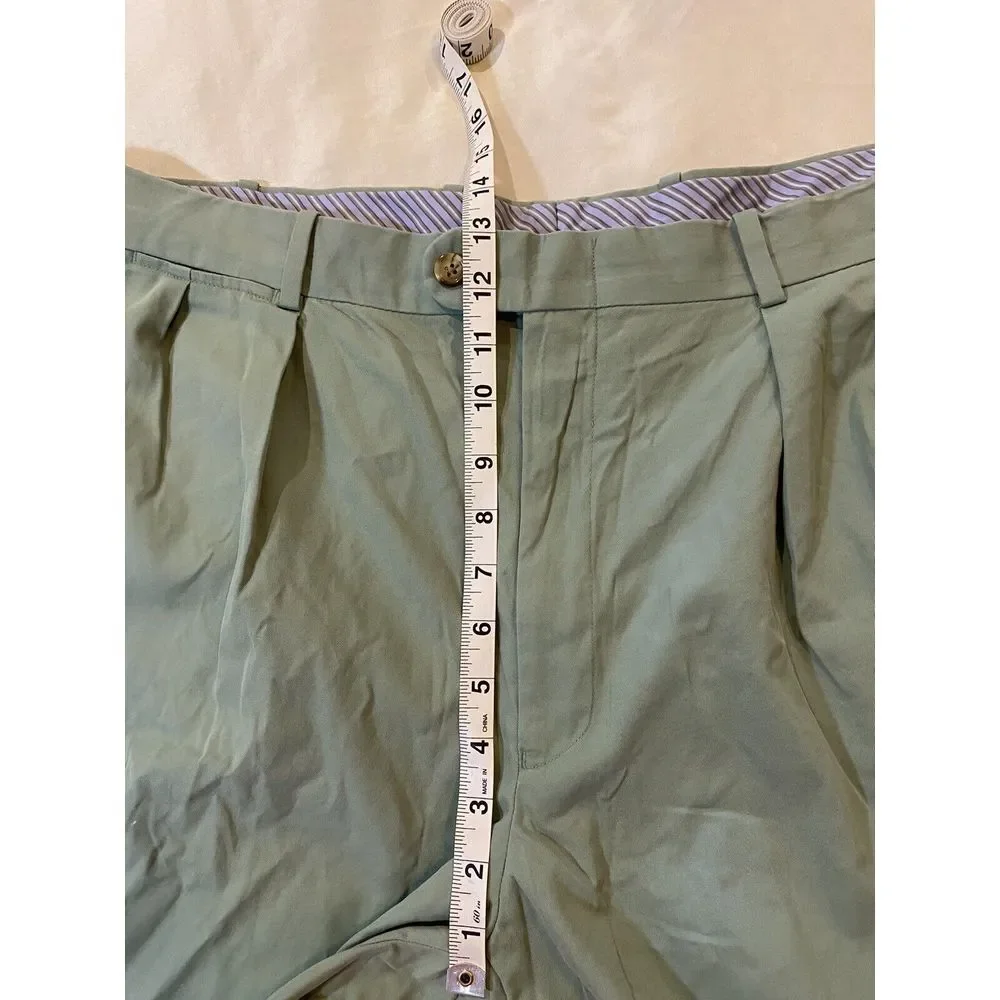 Peter Millar Shorts Mens‎ 40 Green Pleated Chino 9